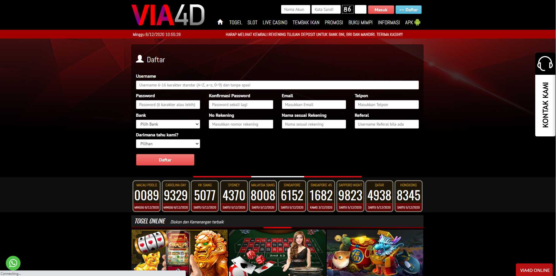 Daftar Slot Online VIA4D